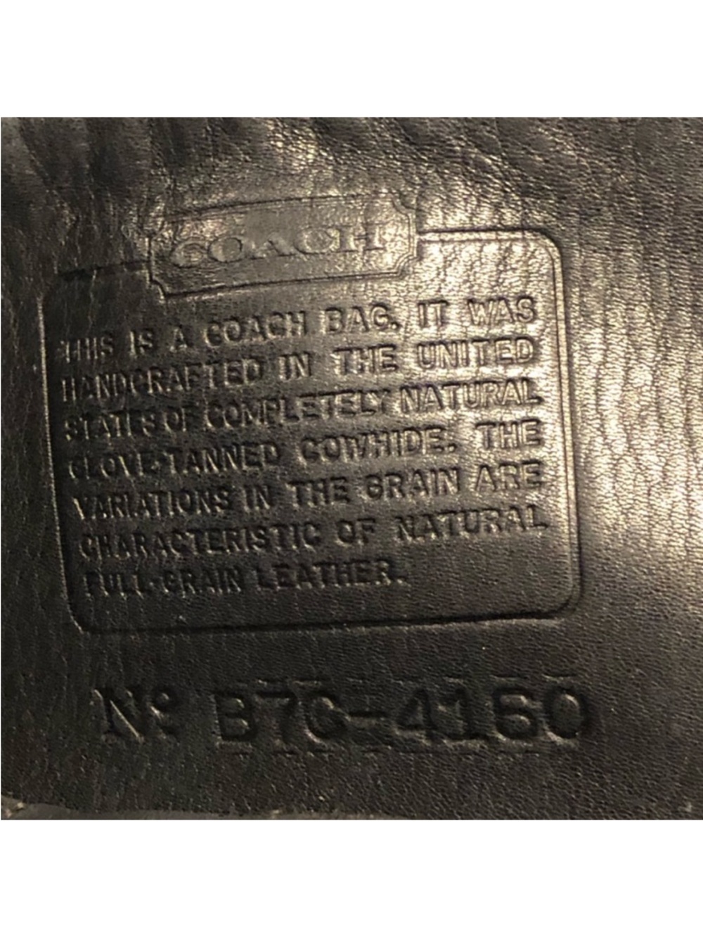 Classic Black Leather Shoulder Bag - coach - Picture 6 of 7